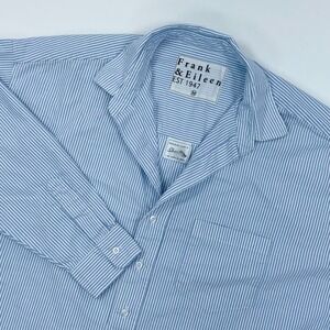 Frank & Eileen Shirley Oxford Button Shirt Womens Medium Oversized Blue Cotton